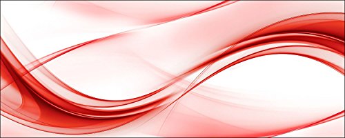 Pro-Art gla462o Wandbild Glas-Art "high red wave II", 50 x 125 cm von Pro-Art