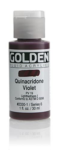 GOLDEN : Fluid : Acrylic Paint : 30ml (1oz) : Quinacridone Violet von Golden Artist Colors