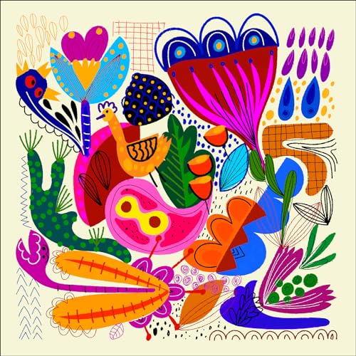 Pro-Art Glasbild Animals And Flowers, 50x50 cm von Pro-Art