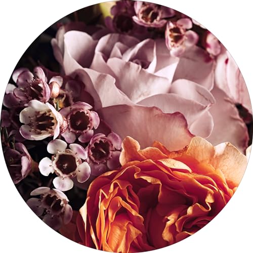 Pro-Art Glasbild Baroque Flowers I, rund 30 cm von Pro-Art