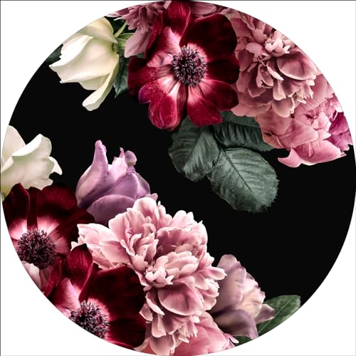 Pro-Art Glasbild Baroque Flowers III, rund 20 cm von Pro-Art