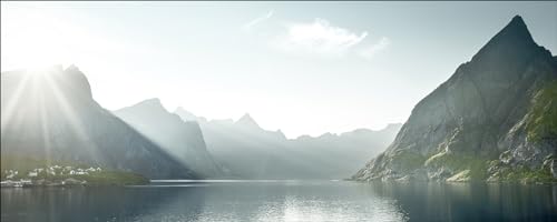 Pro-Art Glasbild Bergsee I, 50x125 cm von Pro-Art