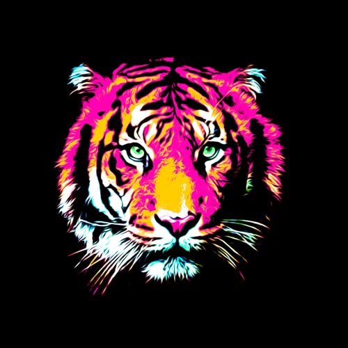 Pro-Art Glasbild Colored Tiger, 80x80 cm von Pro-Art