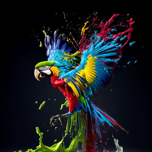 Pro-Art Glasbild Colorful Ara, 30x30 cm von Pro-Art