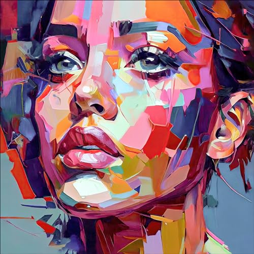 Pro-Art Glasbild Colorful Woman Portrait I, 30x30 cm von Pro-Art