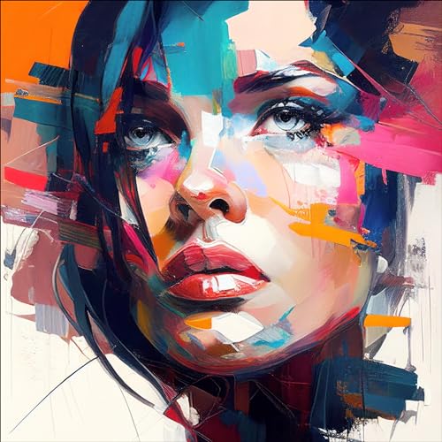 Pro-Art Glasbild Colorful Woman Portrait II, 30x30 cm von Pro-Art