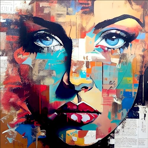 Pro-Art Glasbild Colorful Woman Portrait III, 50x50 cm von Pro-Art