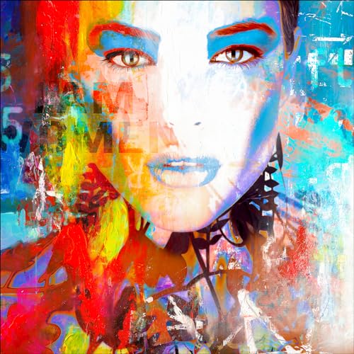 Pro-Art Glasbild Colourful Woman IV, 50x50 cm von Pro-Art