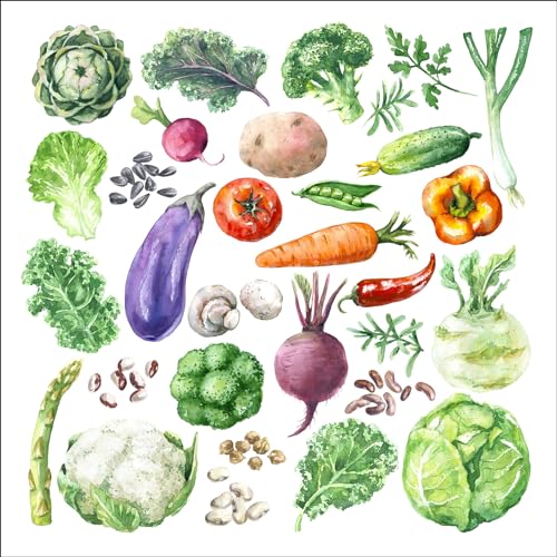 Pro-Art Glasbild Different Vegetables, 50x50 cm von Pro-Art-Bilderpalette