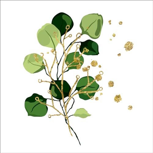 Pro-Art Glasbild Eucalyptus Gold, 50x50 cm von Pro-Art