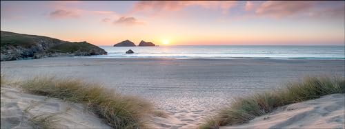 Pro-Art Glasbild Evening at the beach I, 30x80 cm von Pro-Art