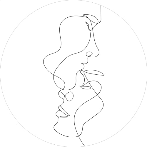 Pro-Art Glasbild Face Lines I, rund 50 cm von Pro-Art