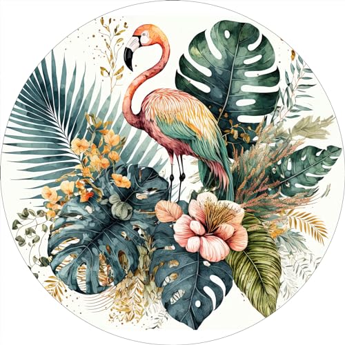 Pro-Art Glasbild Flamingo In Leaves, rund 20 cm von Pro-Art