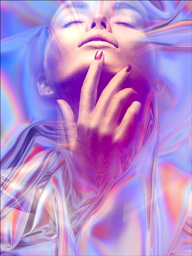 Pro-Art Glasbild Hands On Her Face IV, 80x60 cm von Pro-Art
