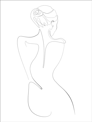 Pro-Art Glasbild Line Art Back View I, 80x60 cm von Pro-Art