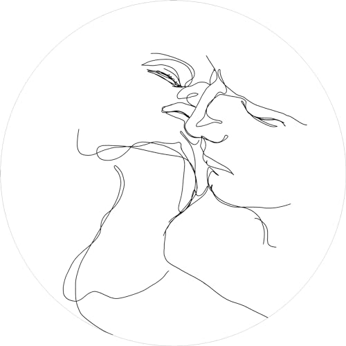 Pro-Art Glasbild Line Art Couple, rund 20 cm von Pro-Art