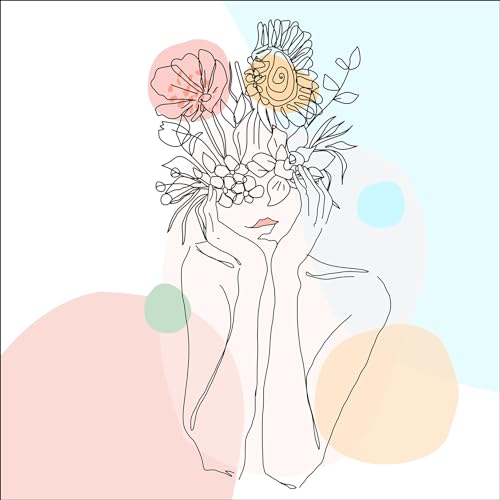 Pro-Art Glasbild Line art flowers III, 30x30 cm von Pro-Art