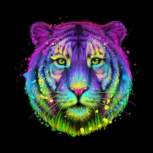 Pro-Art Glasbild Neon Tiger, 30x30 cm von Pro-Art