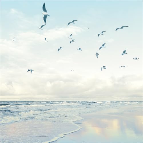 Pro-Art Glasbild Seagulls On The Beach, 30x30 cm von Pro-Art