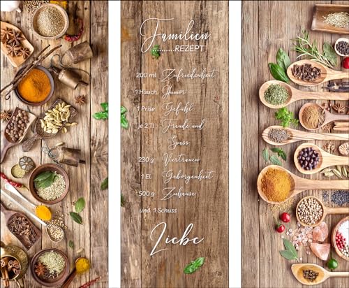 Pro-Art Glasbild Spices And Herbs With Slogan I, 80x90 cm von Pro-Art