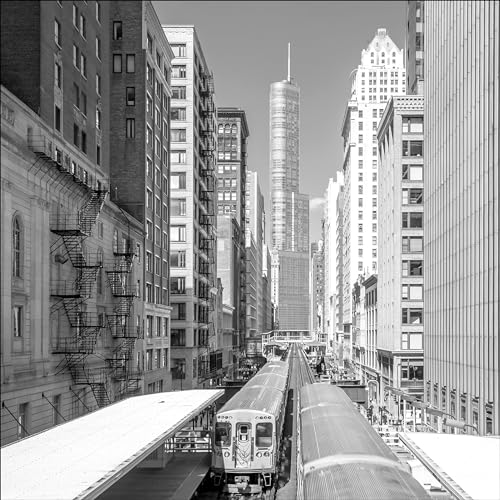 Pro-Art Glasbild Train In Downtown, 20x20 cm von Pro-Art
