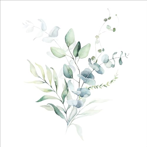 Pro-Art Glasbild Watercolor Leaves I, 30x30 cm von Pro-Art