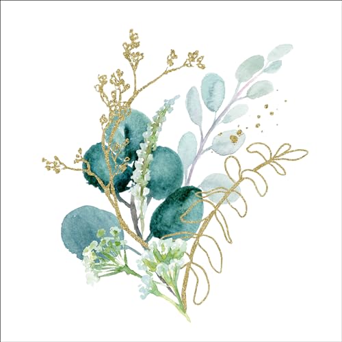 Pro-Art Glasbild Watercolor Leaves VI, 30x30 cm von Pro-Art