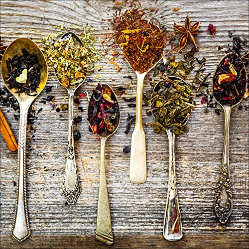 Pro-Art Herbage On Spoon IV Glas-Art, bunt, 20 x 20 x 1,3 cm von Pro-Art-Bilderpalette