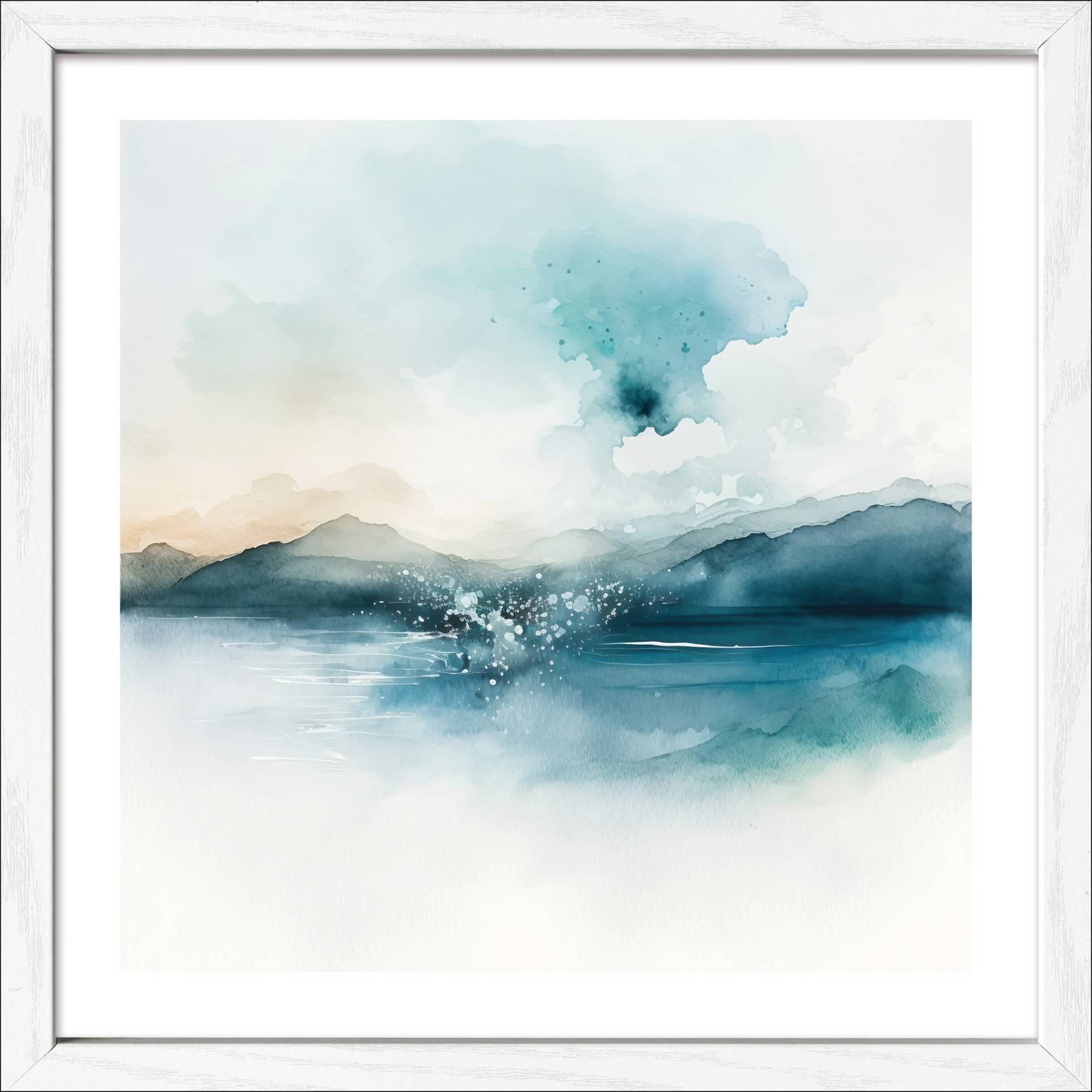 Pro-Art Kunstdruck Framed-Art 'Aquarell Seaside II' 28 x 28 cm von Pro-Art