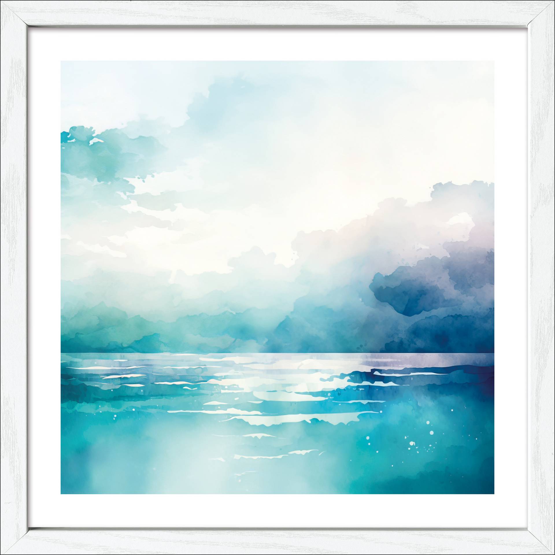 Pro-Art Kunstdruck Framed-Art 'Aquarell Seaside III' 28 x 28 cm von Pro-Art