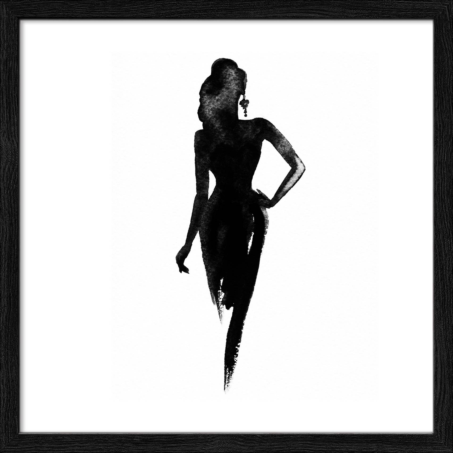 Pro-Art Kunstdruck Framed-Art 'Lady in Black' 33 x 33 cm von Pro-Art