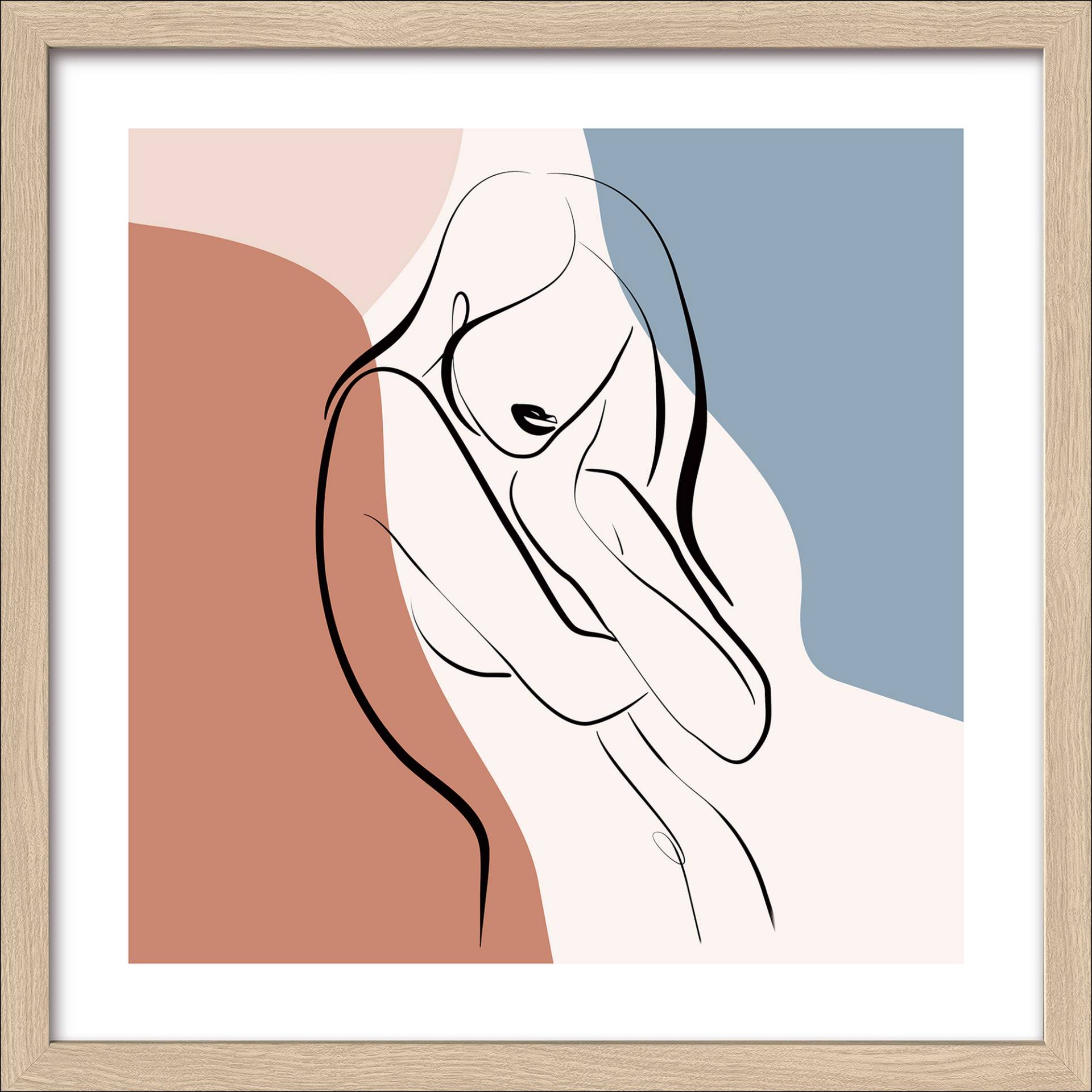Pro-Art Kunstdruck Framed-Art 'Line Art Woman VII' 33 x 33 cm von Pro-Art