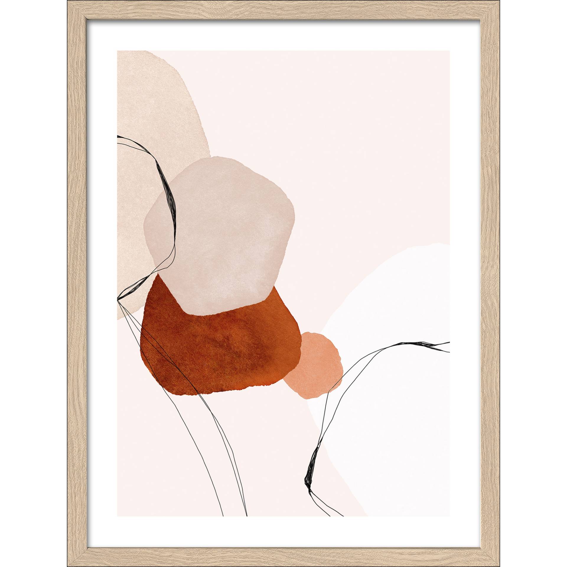 Pro-Art Kunstdruck Framed-Art 'Line and Shapes VII' 33 x 43 cm von Pro-Art