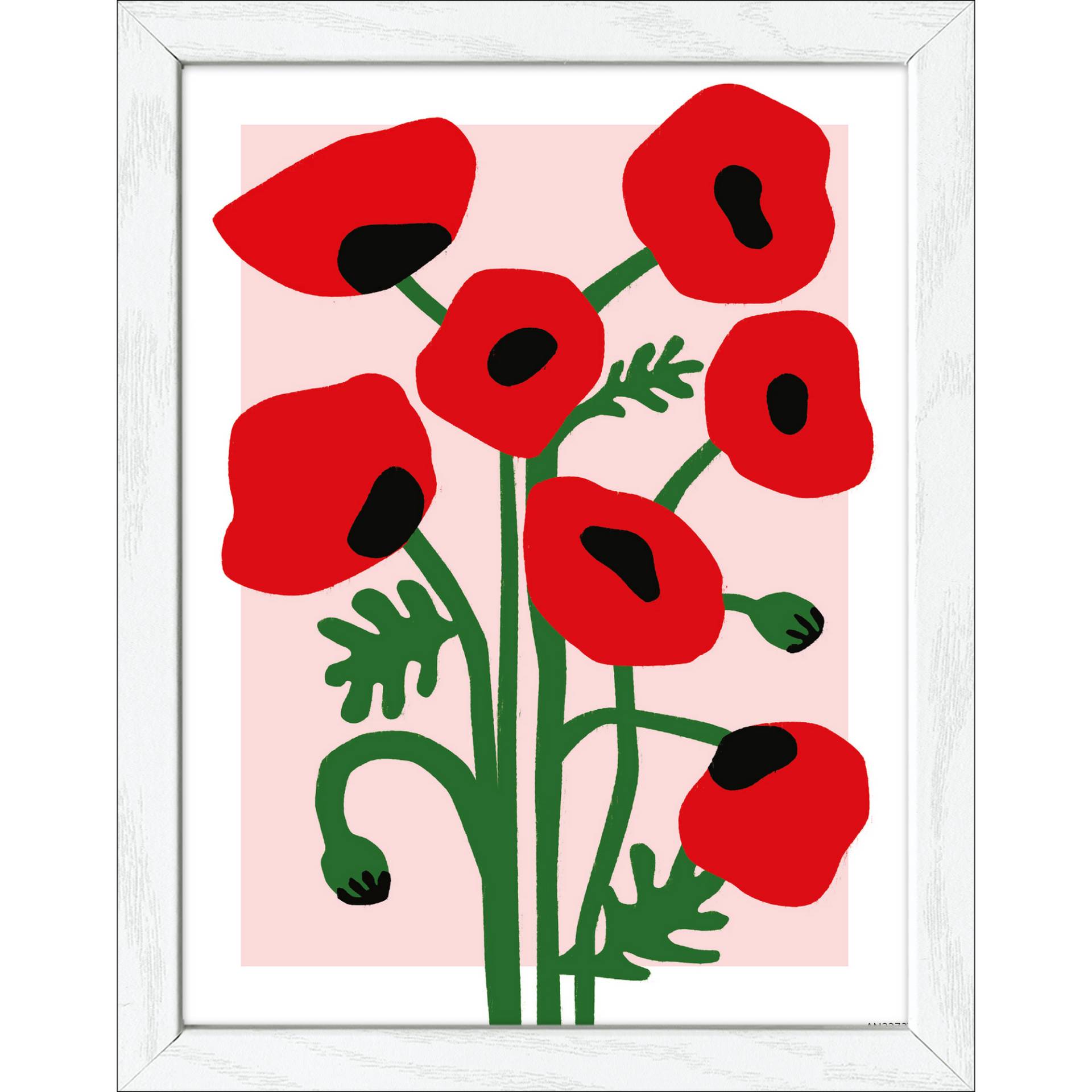 Pro-Art Kunstdruck Framed-Art 'Painted Poppies' 19 x 24 cm von Pro-Art