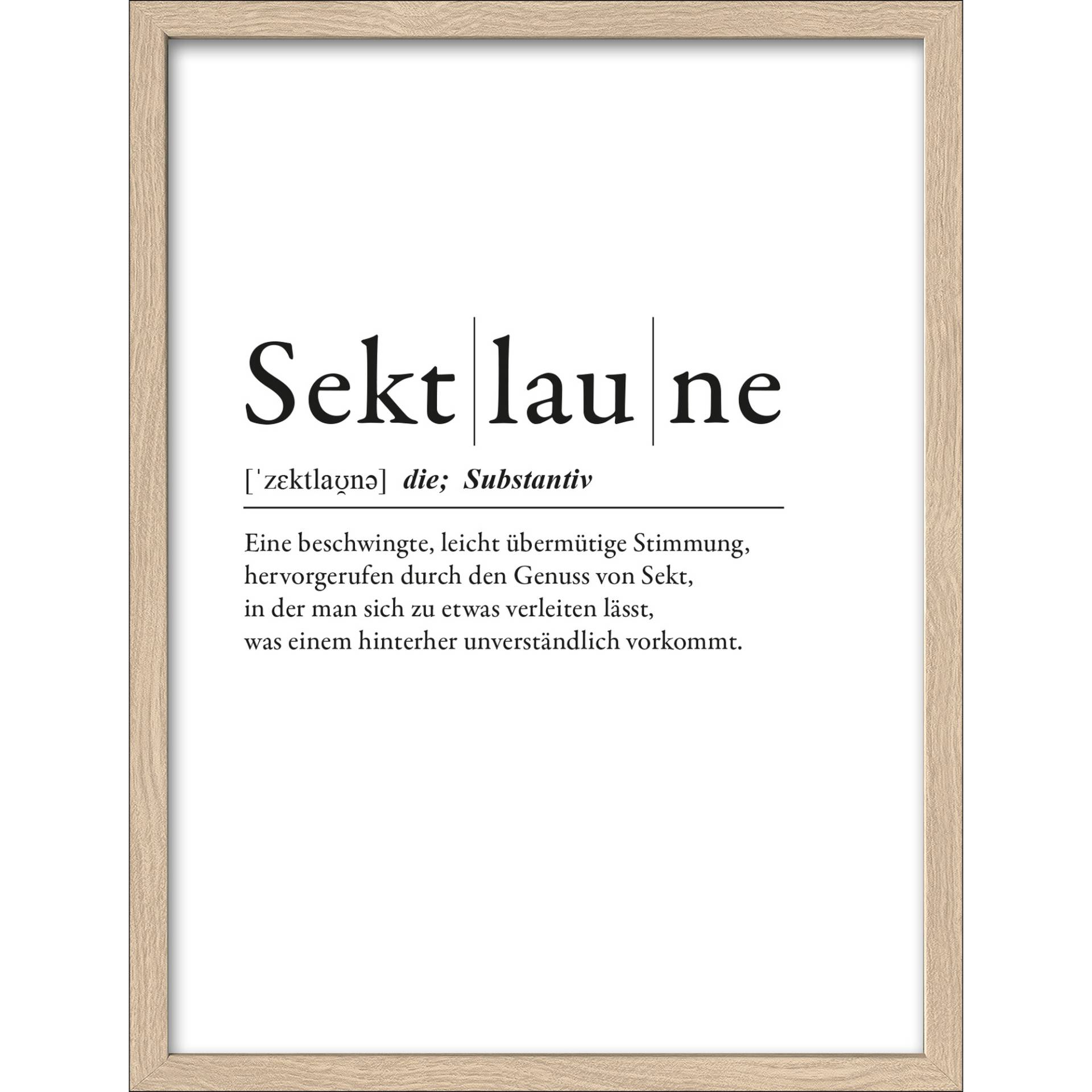 Pro-Art Kunstdruck Framed-Art 'Sektlaune' 33 x 43 cm von Pro-Art