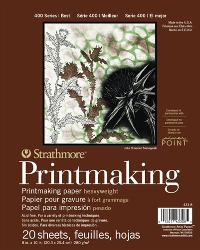 Strathmore Paper Druckpapierblock, 20,3 x 25,4 cm, 20 Blatt, Weiß, 20,3 x 25,4 cm von Strathmore