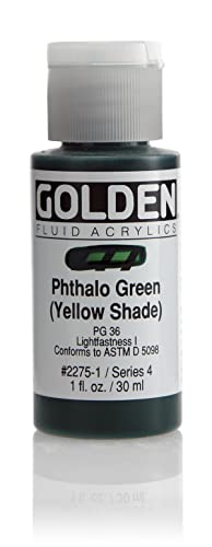 Pro-Art Wandbild Golden Fluid Farbe 1 oz-phthalo grün-gelb Schatten von GOLDEN