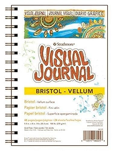 Pro-Art Wandbild Papier Strathmore Visual Journal Bristol Vellum Velinpapier 9 Zoll x 12 Zoll, 24 Blatt von Strathmore