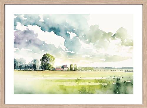 Pro-Art gerahmtes Wandbild Scandic Living Aquarell Landscape, 55x75 cm von Pro-Art