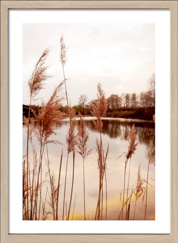 Pro-Art gerahmtes Wandbild Scandic Living Evening At The Lake I, 55x75 cm von Pro-Art