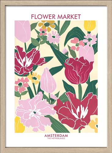 Pro-Art gerahmtes Wandbild Scandic Living Flower Market I, 55x75 cm von Pro-Art