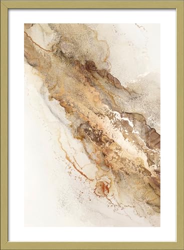 Pro-Art gerahmtes Wandbild Scandic Living Golden Brown Abstract I, 55x75 cm von Pro-Art