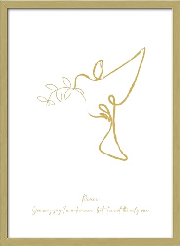 Pro-Art gerahmtes Wandbild Scandic Living Golden Dove, 55x75 cm von Pro-Art