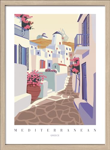 Pro-Art gerahmtes Wandbild Scandic Living Greece, 55x75 cm von Pro-Art