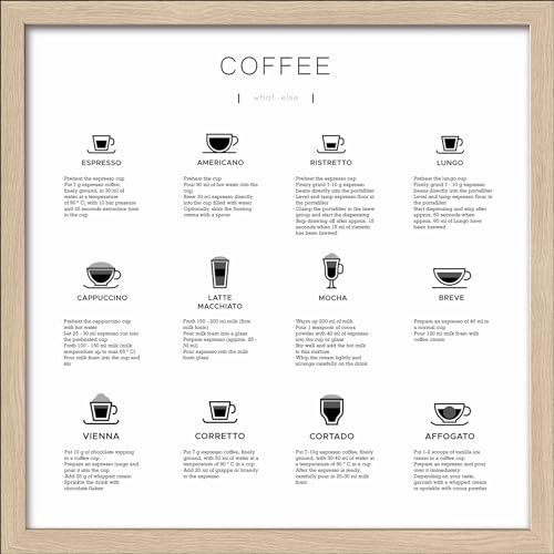 Pro-Art gerahmtes Wandbild Slim Scandic Coffee, 32,5x32,5 cm von Pro-Art