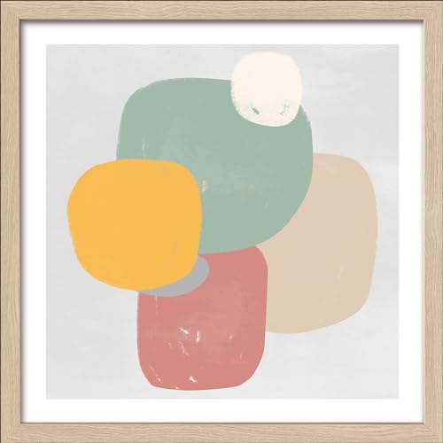 Pro-Art gerahmtes Wandbild Slim Scandic Colorful Abstract Shapes I, 28x28 cm von Pro-Art