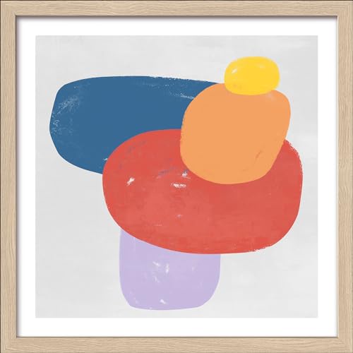 Pro-Art gerahmtes Wandbild Slim Scandic Colorful Abstract Shapes II, 28x28 cm von Pro-Art-Bilderpalette