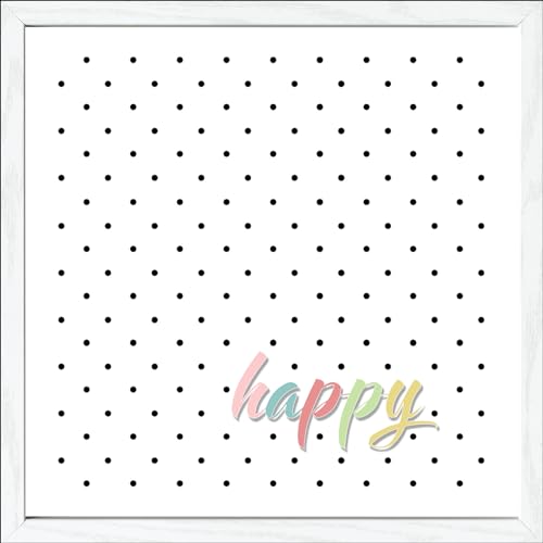 Pro-Art gerahmtes Wandbild Slim Scandic Colourful Happy, 32,5x32,5 cm von Pro-Art