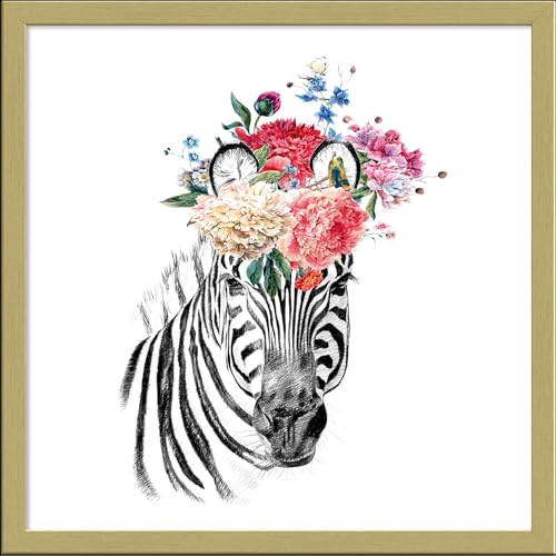 Pro-Art gerahmtes Wandbild Slim Scandic Colourful Tiger, 32,5x32,5 cm von Pro-Art