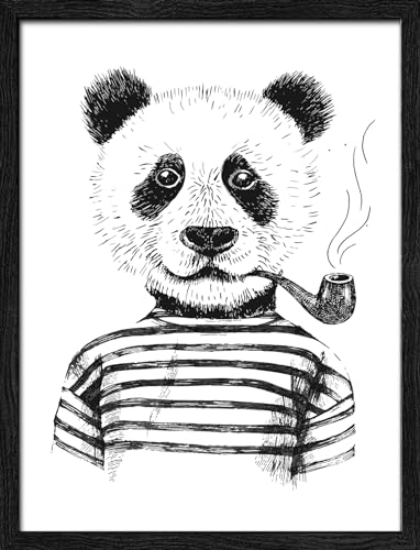 Pro-Art gerahmtes Wandbild Slim Scandic Crazy bear, 42,5x32,5 cm von Pro-Art-Bilderpalette